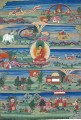 Thangka Jataka Tales par le bouddhisme bhoutanais